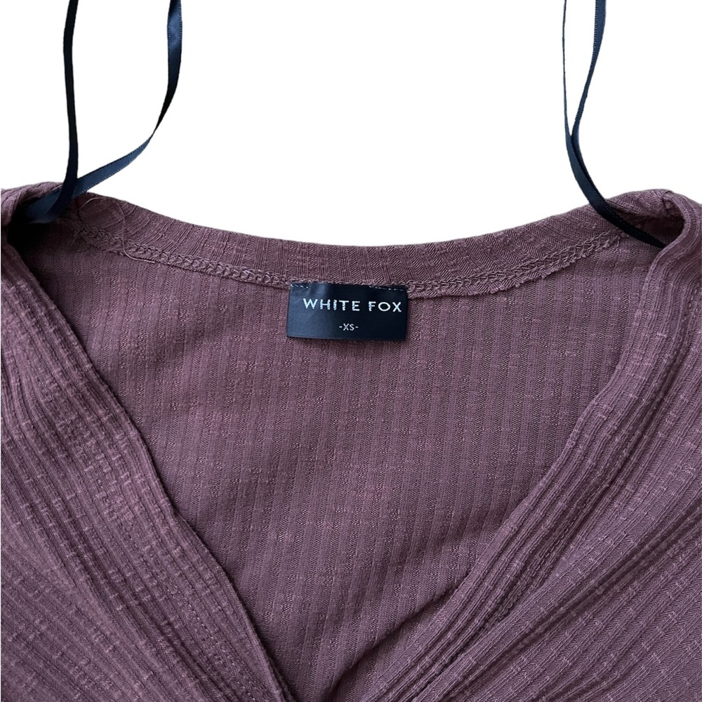 White Fox Boutique “In Motion” Long Sleeve Crop (Brown) Size XS - Picture 3 of 4